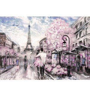 Vászonkép: Párizs (festett) - 75x100 cm