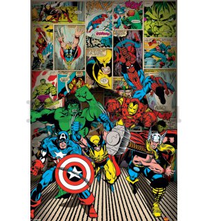 Plakát - Marvel Comics, Here Come The Heroes