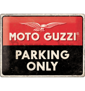 Fémtáblák: Moto Guzzi Parking Only - 40x30 cm