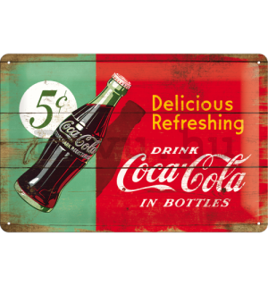 Fémtáblák: Coca-Cola (kétszínű) - 20x30 cm